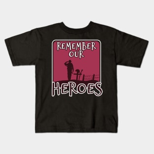 'Remember Our Heroes' Military Public Service Shirt Kids T-Shirt